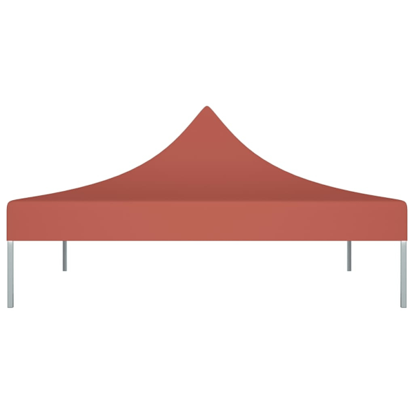 vidaXL Tak till partytält 2x2 m terrakotta 270 g/m² Brun