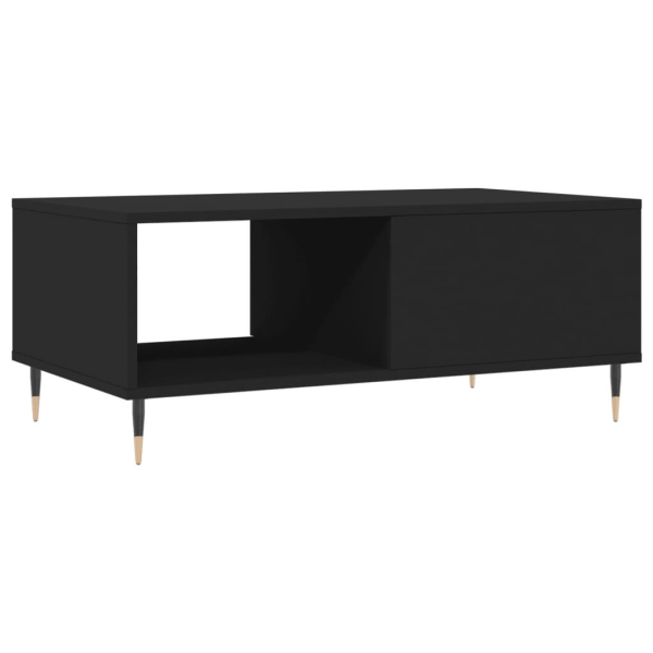 vidaXL Soffbord svart 90x50x36,5 cm konstruerat trä Svart