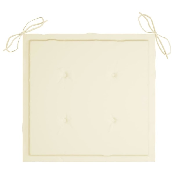 vidaXL Stolsdynor 2 st gräddvit 50x50x3 cm oxfordtyg Creme