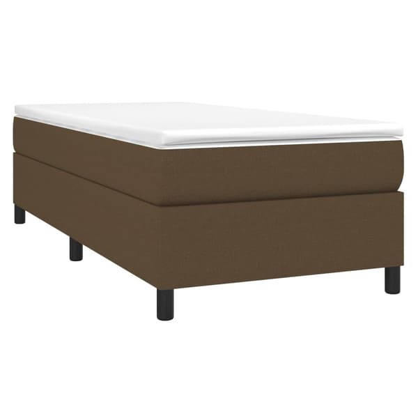 vidaXL Ramsäng mörkbrun 90x200 cm tyg Brun