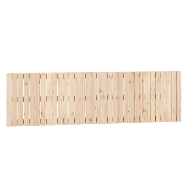 vidaXL Väggmonterad huvudgavel 204x3x60 cm massiv furu Brun