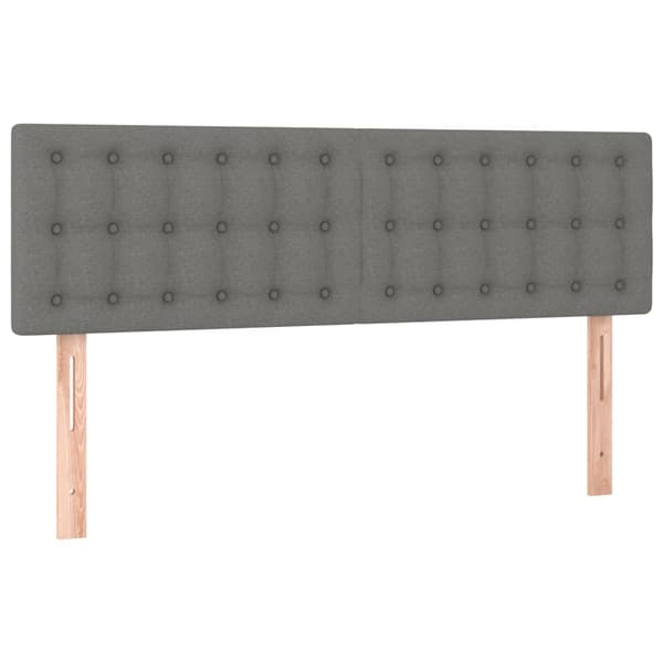 vidaXL Ramsäng med madrass mörkgrå 140x200 cm tyg Grå
