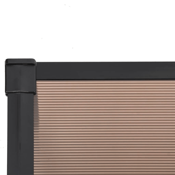 vidaXL Entrétak svart 358,5x90 cm polykarbonat Svart