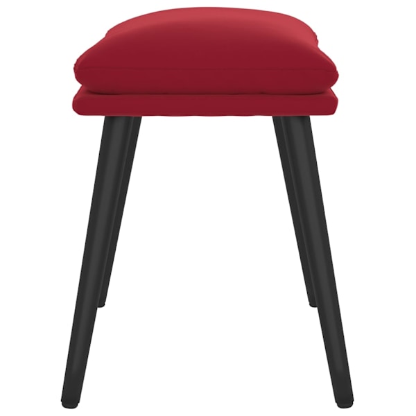 vidaXL Fotpall vinröd 45x29,5x35 cm sammet Röd