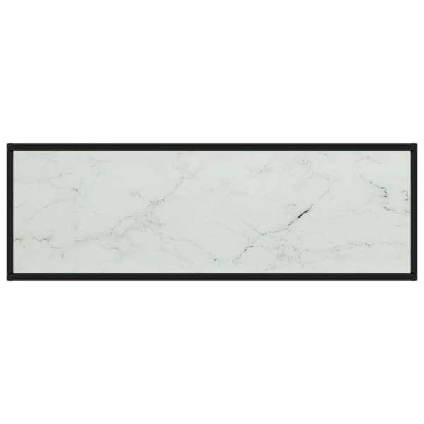 vidaXL Tv-bänk svart med vit marmor glas 120x40x40 cm Svart