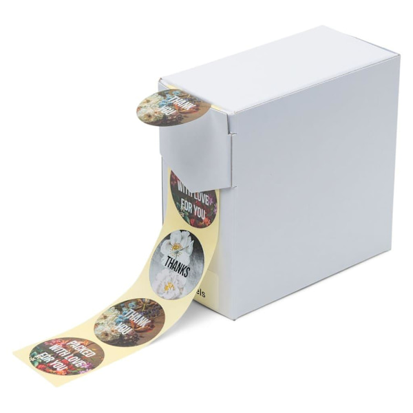 rillprint Presentetiketter 250 st x 4 rullar metallic