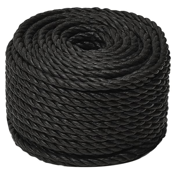 vidaXL Rep svart 16 mm 100 m polypropen Svart