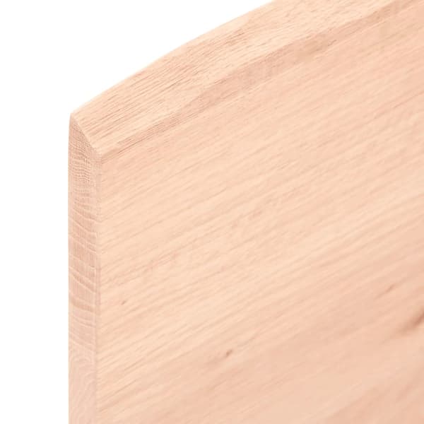 vidaXL Hyllplan 100x40x2 cm obehandlad massiv ek Brun