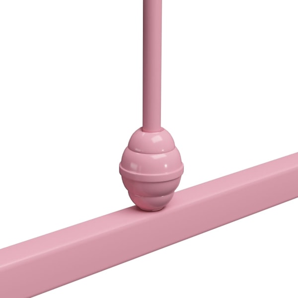 vidaXL Sängram utan madrass rosa metall 90x200 cm Rosa