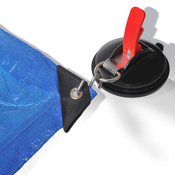 ProPlus Sugkoppsfästen med ringar och 4 S-krokar 2 st Flerfärgsdesign