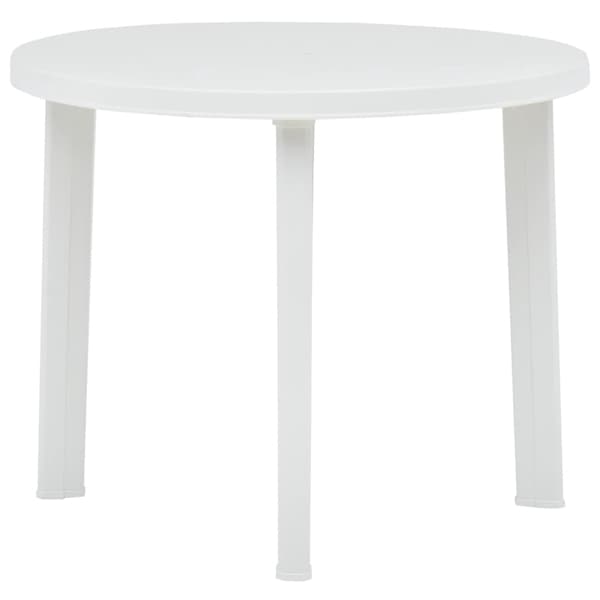 vidaXL Trädgårdsbord vit 89 cm plast Vit