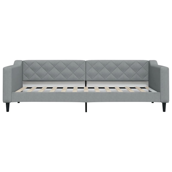 vidaXL Dagbädd ljusgrå 90x200 cm tyg Grå