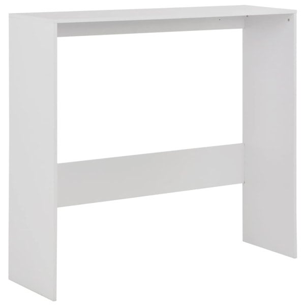 vidaXL Barbord med 2 bordsskivor vit 130x40x120 cm Vit
