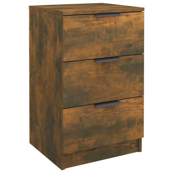 vidaXL Sängbord rökfärgad ek 40x36x65 cm Brun