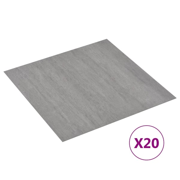 vidaXL Självhäftande golvplankor 20 st PVC 1,86 m² grå ränder grå
