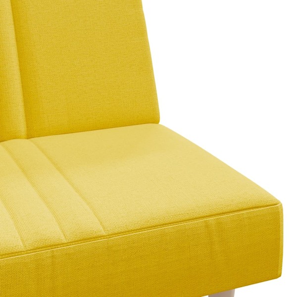vidaXL Bäddsoffa ljusgul tyg Gul