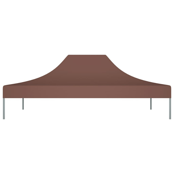 vidaXL Tak till partytält 4x3 m brun 270 g/m² Brun