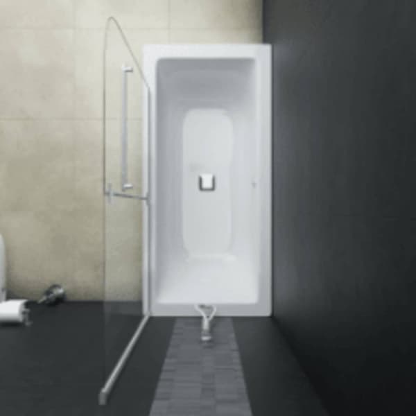 vidaXL Duschvägg fällbar 2 paneler ESG 95x140 cm Transparent