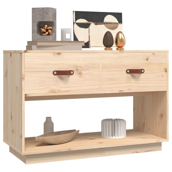 vidaXL Tv-bänk 90x40x60 cm massiv furu Brun