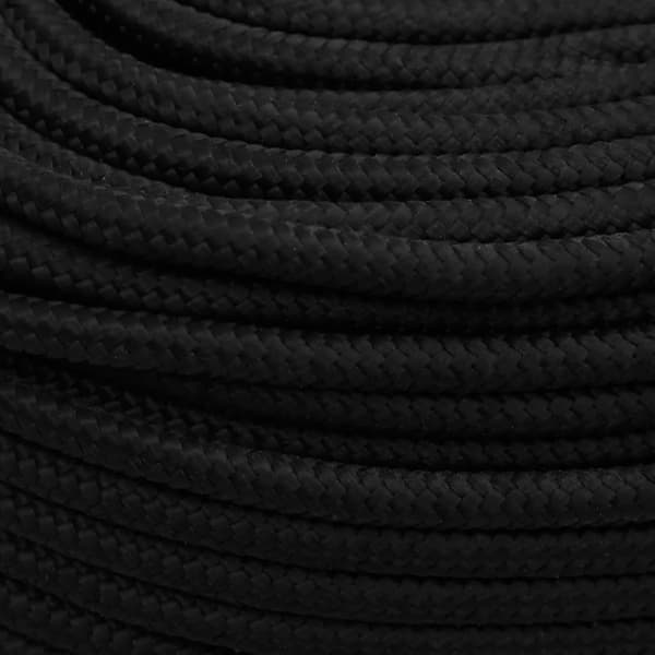 vidaXL Rep svart 6 mm 50 m polyester Svart