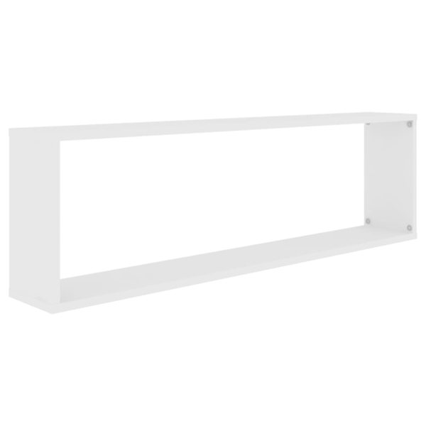 vidaXL Vägghylla kubformad 4 st vit 100x15x30 cm konstruerat trä Vit