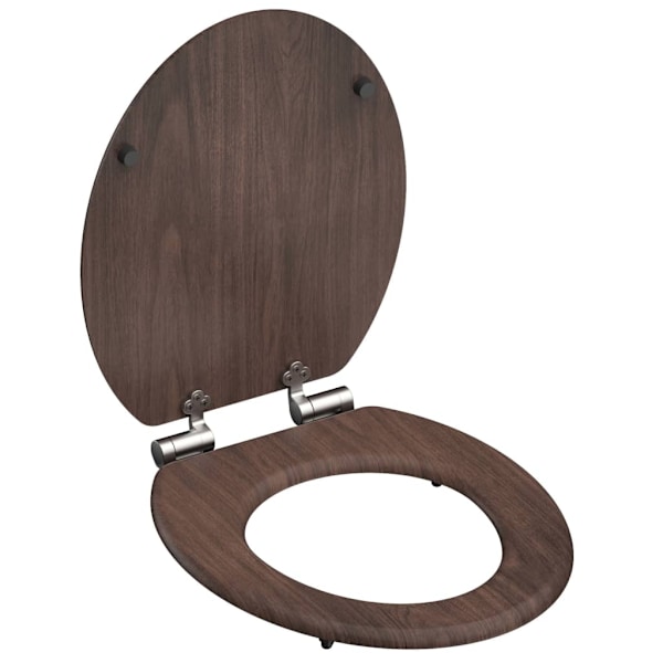 SCHÜTTE Toalettsits med mjuk stängning DARK WOOD MDF Brun