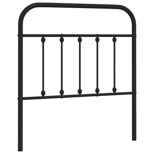 vidaXL Huvudgavel metall svart 80 cm Svart