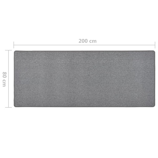 vidaXL Gångmatta mörkgrå 80x200 cm grå