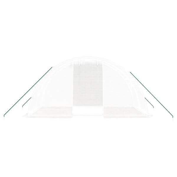 vidaXL Växthus med stålram vit 8 m² 4x2x2 m Vit