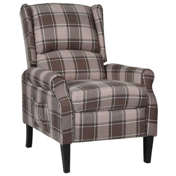 vidaXL Reclinerfåtölj beige tyg Beige