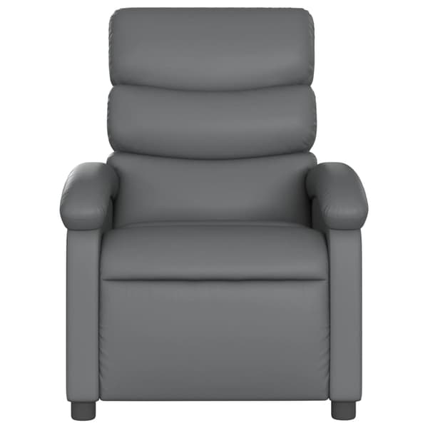 vidaXL Elektrisk reclinerfåtölj grå konstläder Grå