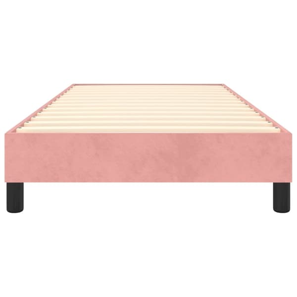 vidaXL Sängram rosa 90x190 cm sammet Rosa