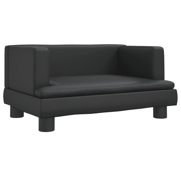 vidaXL Barnsoffa svart 60x40x30 cm konstläder art