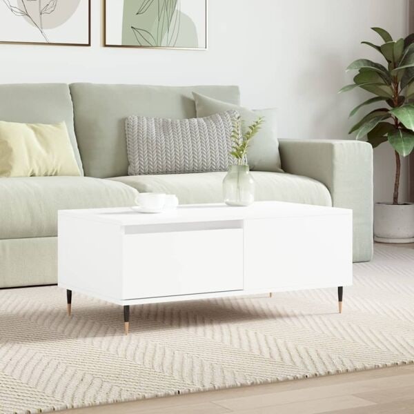 vidaXL Soffbord vit 90x50x36,5 cm konstruerat trä Vit