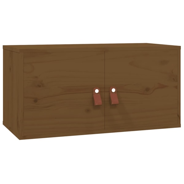 vidaXL Väggskåp 2 st honungsbrun 60x30x30 cm massiv furu Brun