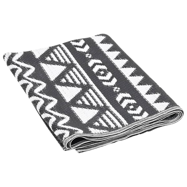vidaXL Utomhusmatta ARAKIL svart 120x180 cm PP Svart