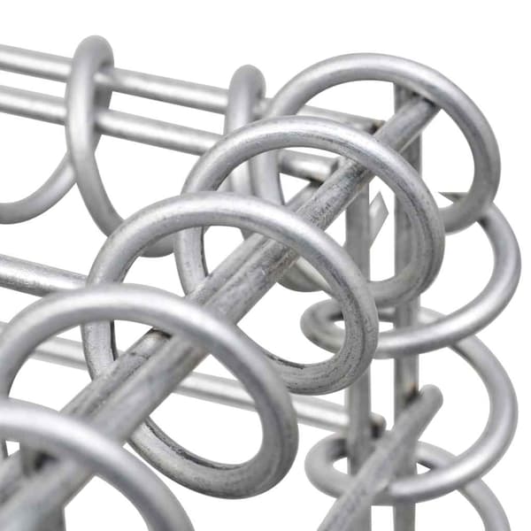 vidaXL Gabionkorgar 2 st stolpformade 40x40x140 cm järn Silver