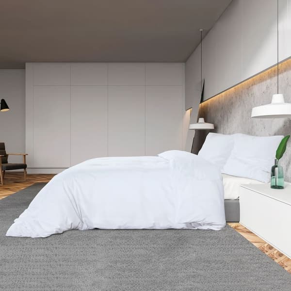 vidaXL Bäddset vit 155x220 cm lätt mikrofiber Vit