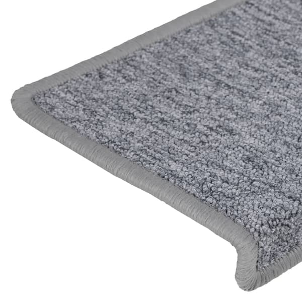 vidaXL Trappmattor 15 st 65x21x4 cm ljusgrå rektangulär kant multifärg
