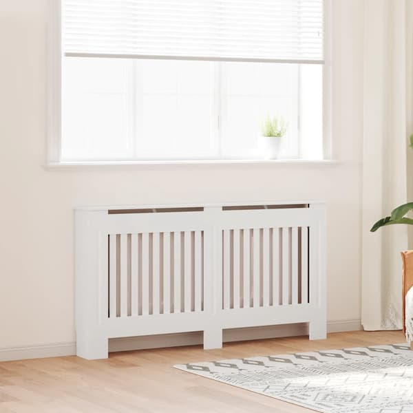 vidaXL Dekorativt elementskydd i MDF 152 cm vit Vit
