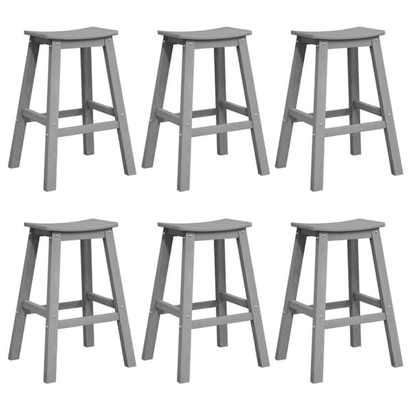 vidaXL Trädgårds Bar Set 6 st Ljusgrå HDPE Ljusgrå