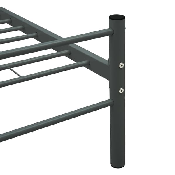 vidaXL Sängram grå metall 140x200 cm grå