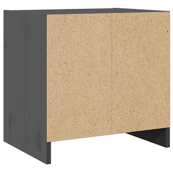 vidaXL Sängbord grå 40x30,5x40 cm massiv furu grå