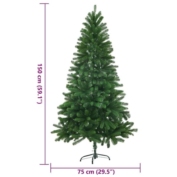 vidaXL Plastgran verklighetstrogna barr 150 cm grön Grön