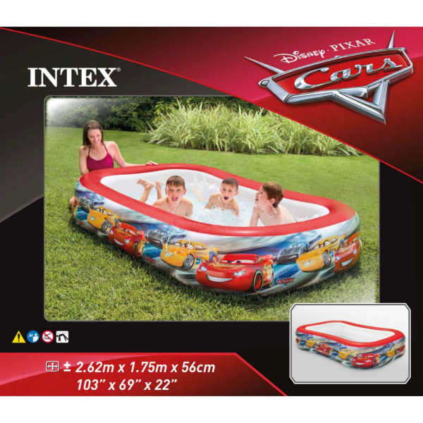 INTEX Cars Barnpool flerfärgad 262x175x56 cm Flerfärgsdesign