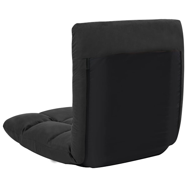 vidaXL Golvstol vikbar svart mikrofiber Svart