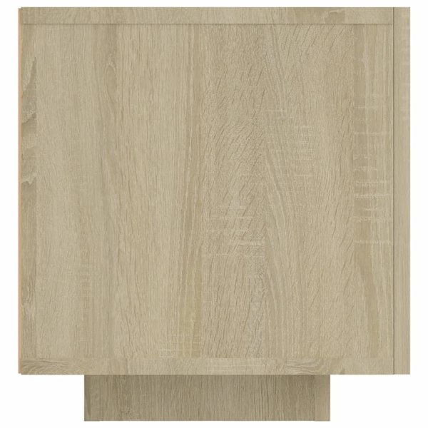 vidaXL TV-bänk med LED-belysning sonoma-ek 160x35x40 cm Brun
