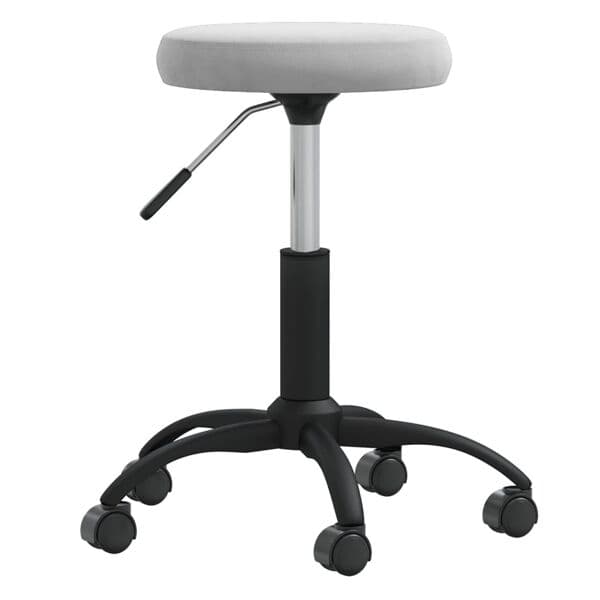 vidaXL Massagepall ljusgrå sammet grå