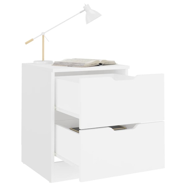 vidaXL Sängbord vit 40x40x50 cm konstruerat trä Vit