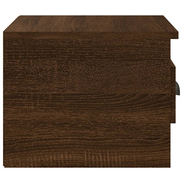 vidaXL Väggmonterade sängbord 2 st brun ek 41,5x36x28 cm Brun